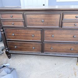 Heavy wood dresser