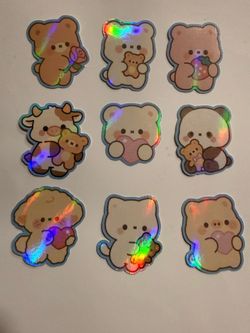 Holo Animal Stickers