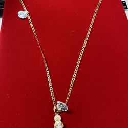 14k Gold Chain And Bracelet New 10.4 Grams