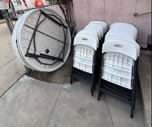 Chairs tables popup canopy heater