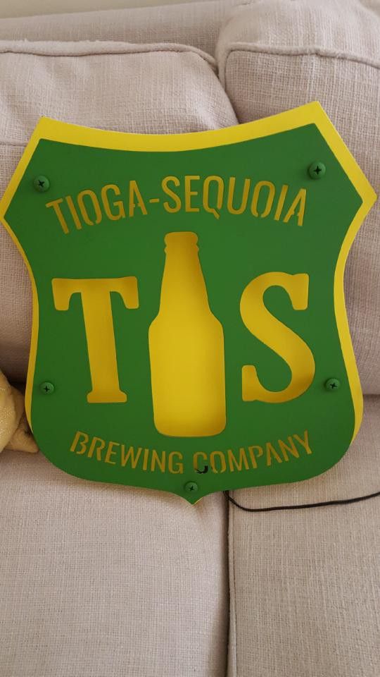 TIOGA-SEQUOIA BREW CO. LED METAL SIGN