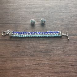 Bracelet And Matching Earrings (cosmetic Jewlery)