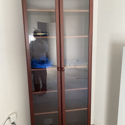 2 Glass Door Bookcases