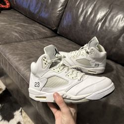 Jordan 5 White Metallic size 11