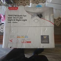 100cfm Bath Fan With 3cct Led Light And Night Light 