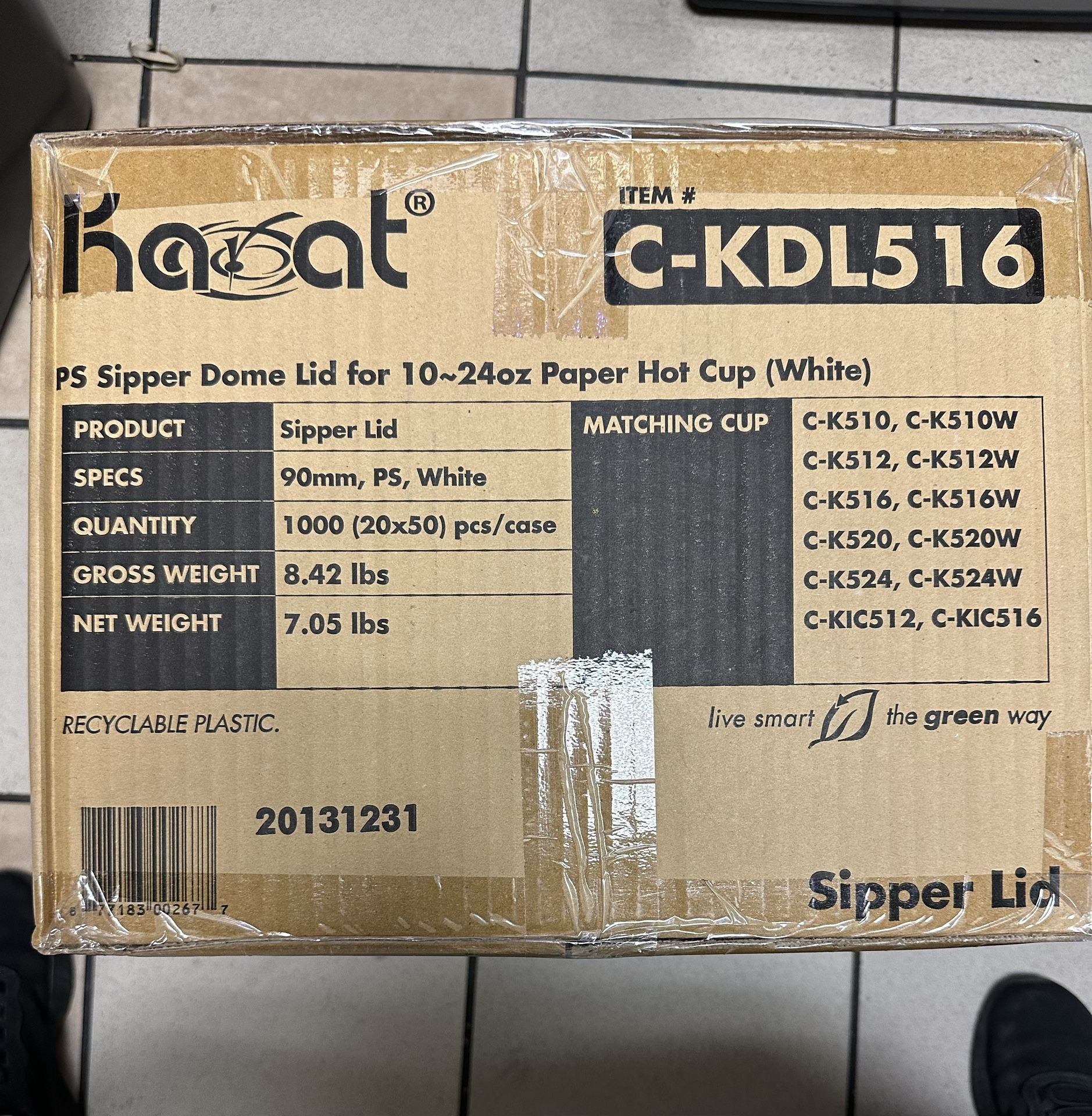 Karat C-KDL516 Sipper Dome Lid For 10-24oz Cup