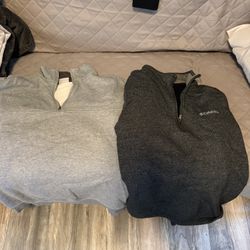 two Columbia Crewnecks