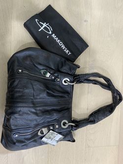 NEW B Makowsky leather Bag purse large