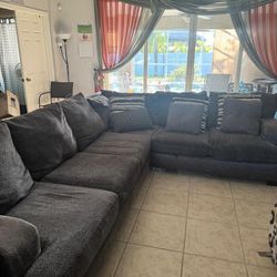 Large, Comfy, Fabric Sectional