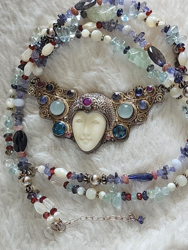 Sajen .925 Silver Gem Necklace