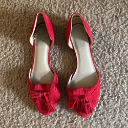 Women’s Red Nicole Brand Slip On Shoes Size 9