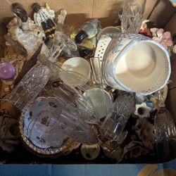 Box Of Vintage And Porcelain 