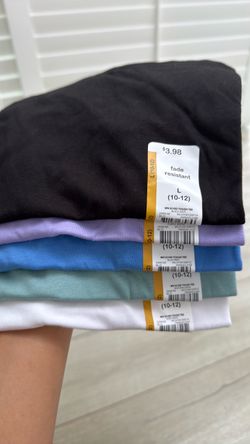 Kids Tough Tee T-Shirts Size L (10-12) – 5-Pack