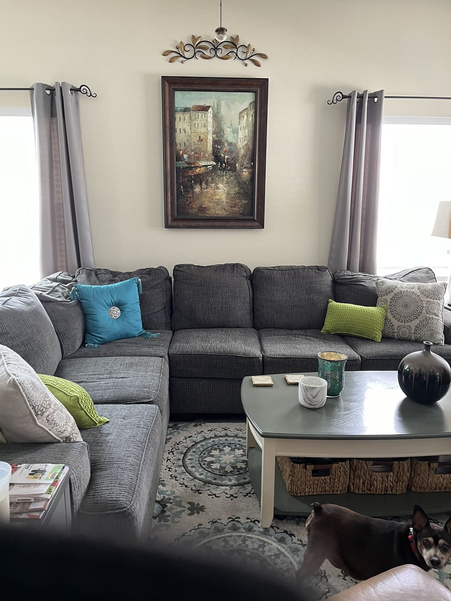 Large Broyhill Sectional Sofa