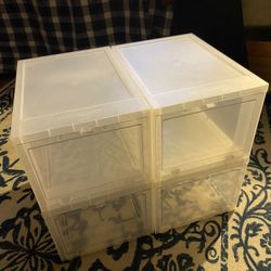 Clear Boxes And Shoe Rack 