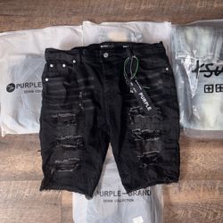 Purple Jean Shorts