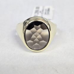 14kt Gold Smoky Quartz Ring 