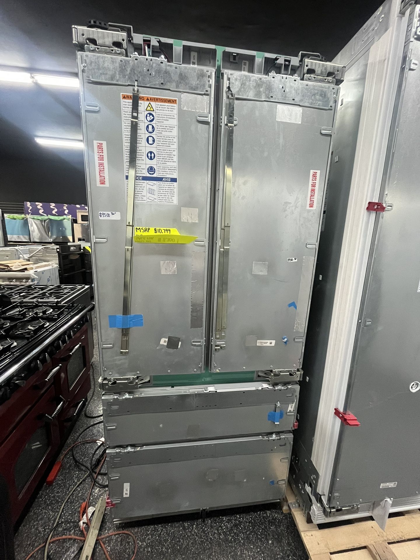New Open Box 4 Door Thermador Built In 36” Fridge Panel Ready + Ice Maker
