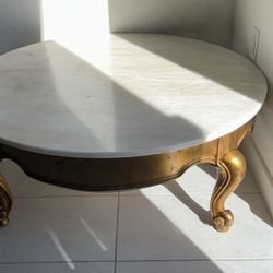 Antique Gold Marble Coffee Table