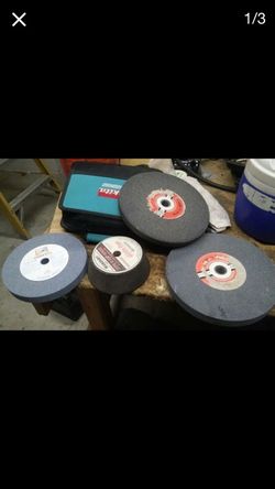 Assorted grinding wheels