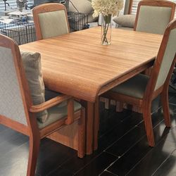 Custom Oak Dining Room Table And Chairs