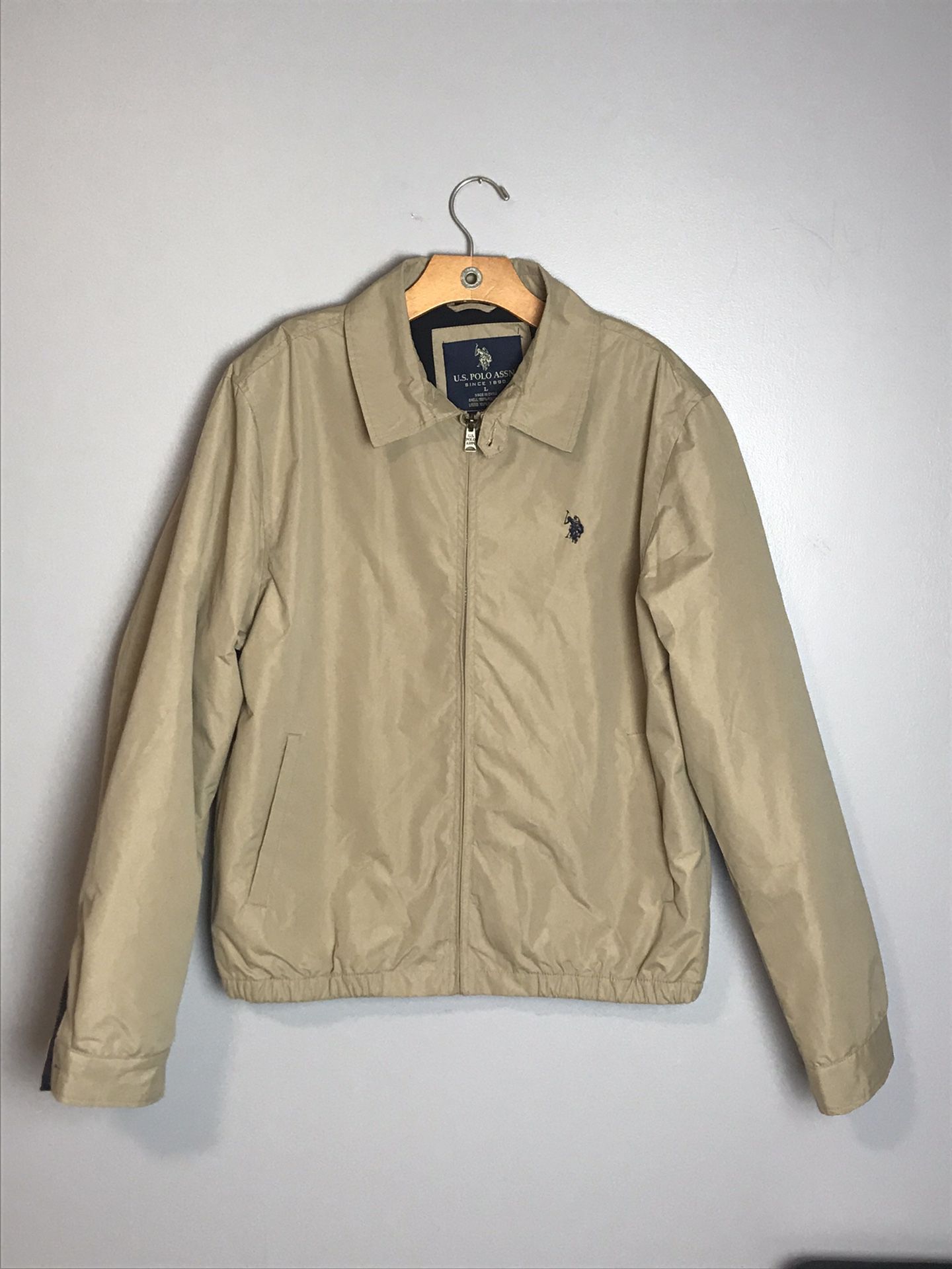 Men’s Jacket U.S. POLO ASSN. Tan Large Gently used