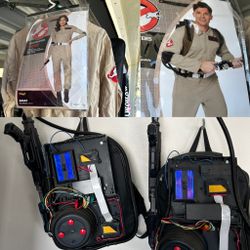 His And Here Ghost Busters Costume And Custom Backpacks 