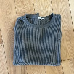 Vans Womans Olive Thermal Shirt In Size Small