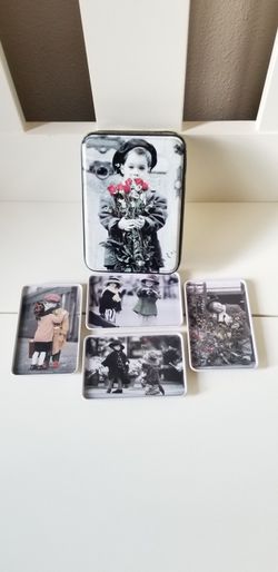 Kim Anderson Collect. Tin Can/Magnet Can: 3.5"×5" Mag :2.5"×3.5"