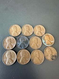 11 of the 1957 wheat pennies