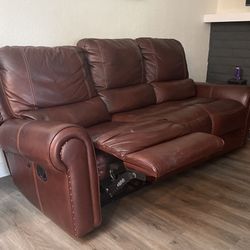 Two Reclining Sofas (Faux Leather)