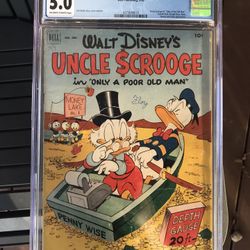 Four Color #386 (1952) CGC 5.0 — O/w To White Pages; 1st Uncle Scrooge Comic