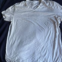 Mack Weldon Men's White V-Neck Solid Short Sleeve Cotton T-Shirt XX-Large