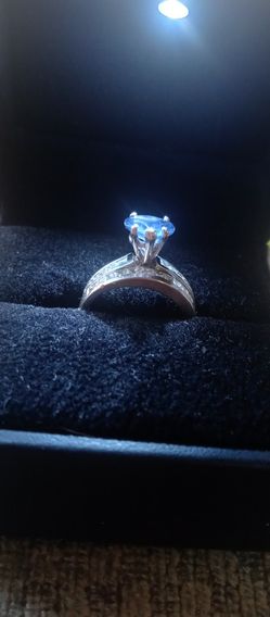 Ring with heart shaped sapphire stone