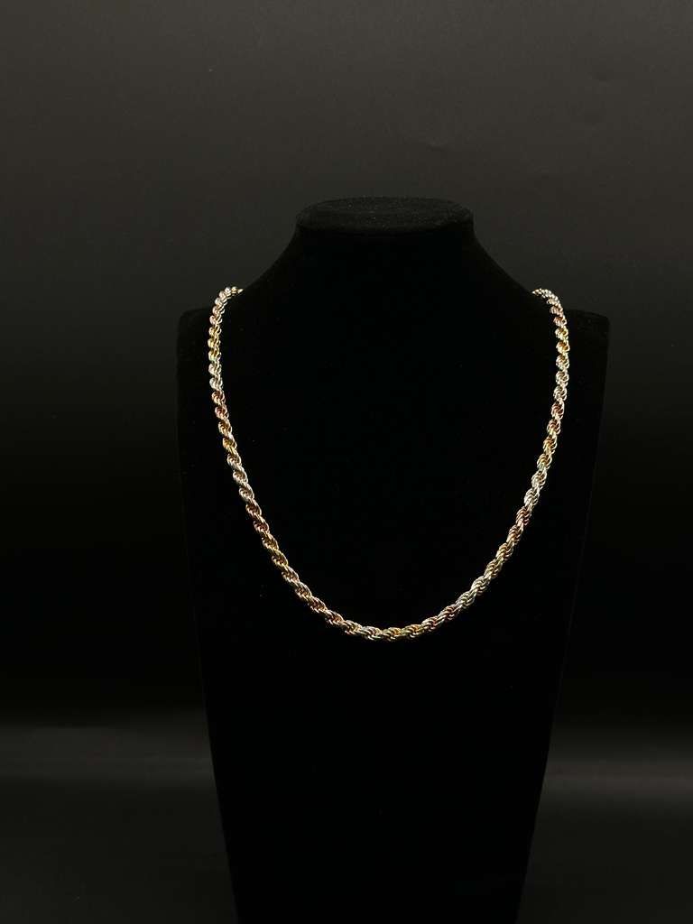 Florentine-plated silver Torsal chain