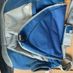 Messenger Bag Diaper Bag Blue & Grey