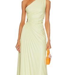 ALC Delfina One-Shoulder Pleated Dress 