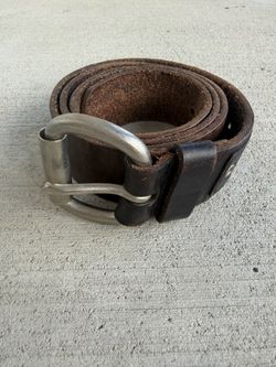 Vintage Fossil Genuine Leather Belt Brown Distressed Made in USA Size 40 Heavy Duty