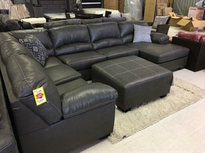 Leather 3 Pieces Sectional Couch Same Day Delivery
