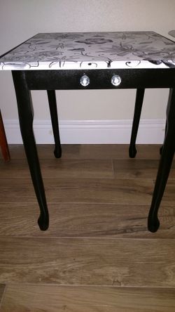Gorgeous Hand Painted Side tables. Signed by artist