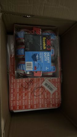 Shipping tape and envelopes