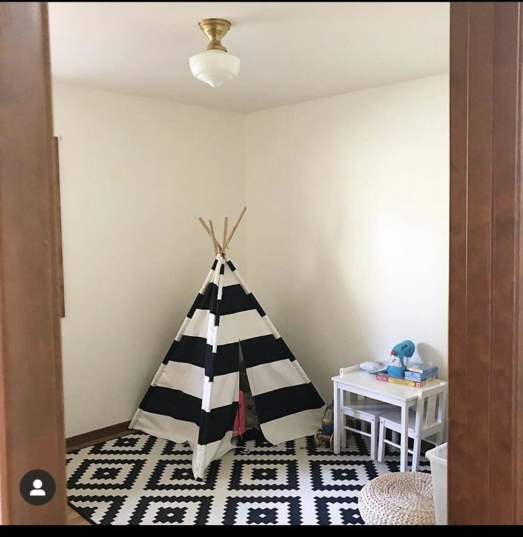 Crate Barrel Kids Black and White Stripe Tent