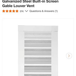 12x18 White Gabel Vents