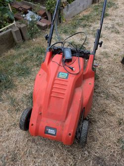 2 free electric/cordless Black and Decker mowers