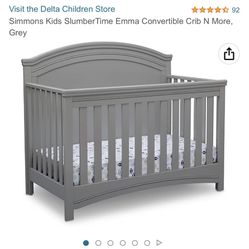 Grey Baby Crib