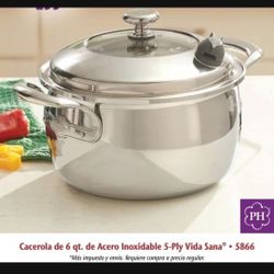 Olla De 6 Qt De Princess House Vida Sana 5ply 