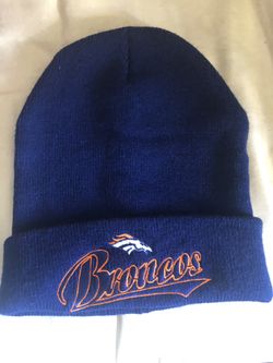 Denver broncos knitted beanie