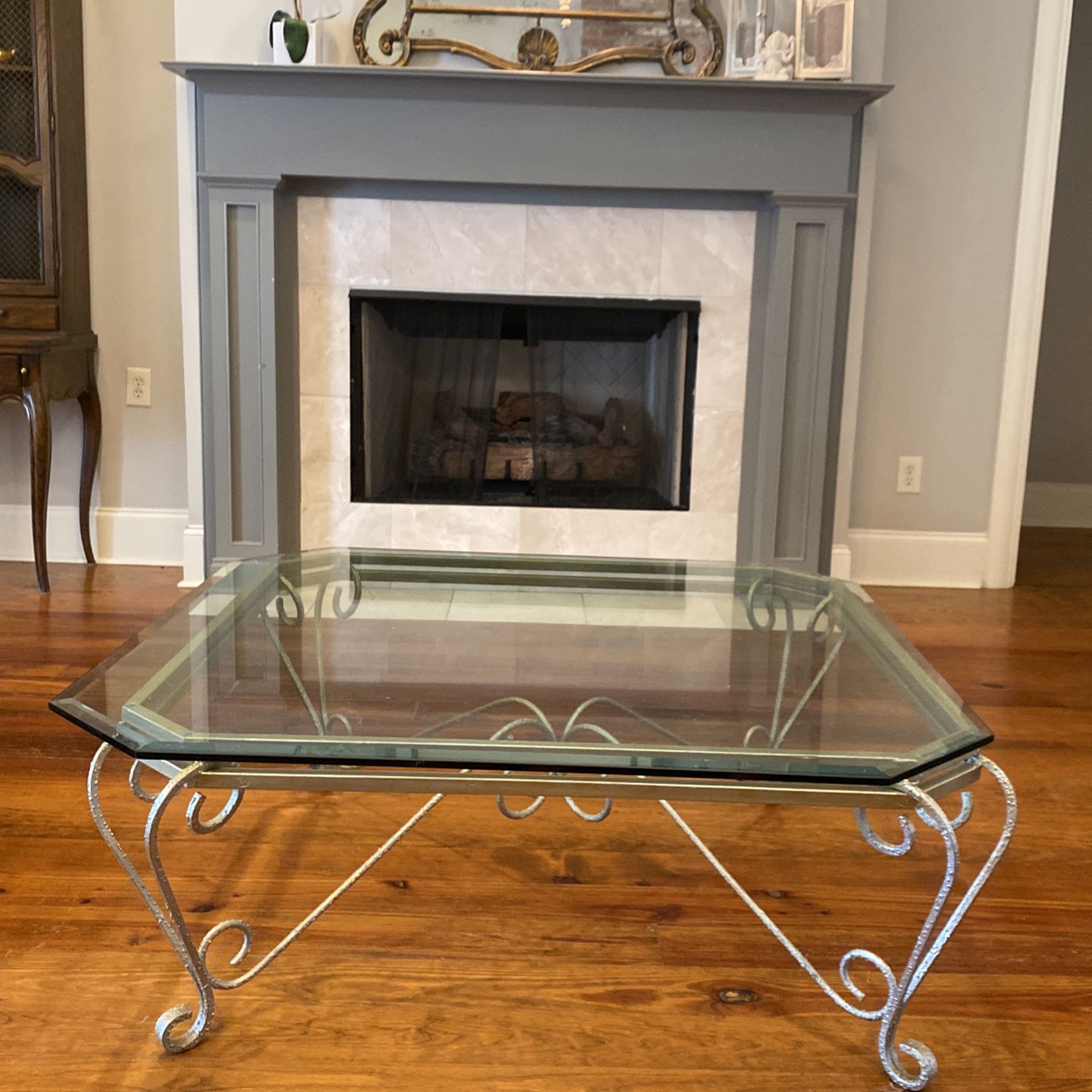 Octagonal Glass Coffee Table 