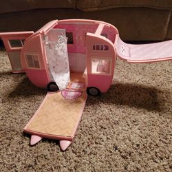 Doll Camper/RV with Shower, Kitchen, Bed