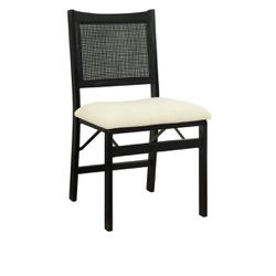 Powell Beulah Rattan Folding Dining Chair Black